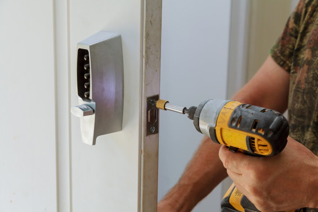 Door lock installation